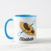 カヤッパーソナライズされたクボート贈り物 マグカップ (左)