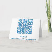 カヤッ数々のク用の紫色のグリーティングカード カード (裏面)