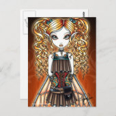 「カヤラ」スティームパンク妖精クローズアップ葉書 ポストカード (正面/裏面)