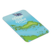 カヨココキューバヴィンテージスタイルの地図。 マグネット (右側)