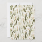 カラかわいらしリリーフローラブライダルシャワー 招待状 (裏面)