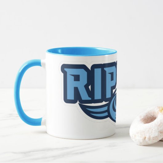 カラアクセント付きコーヒーマグ マグカップ (ドーナツ)