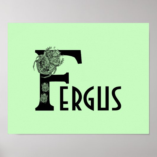 カライカスタムムシのモノグラム文字バグ子供部屋 ポスター (正面)