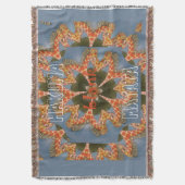 カライドスコープ・キリン・マンダラ:アブストラクト・サファリ・アート スローブランケット (正面縦)