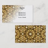 カラウィイインモスクの幾何学模様1木目 名刺 (正面/裏面)