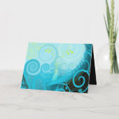 カラエレガントリユーブルベリーの渦巻き 招待状 (裏面)