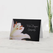 カラエレガントリリー悔やみや弔慰 カード (正面)