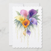 カラエレガントリリー30歳の誕生日マイルストーン 招待状 (裏面)