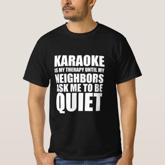 カラオケおもしろい引用文 Tシャツ (正面)