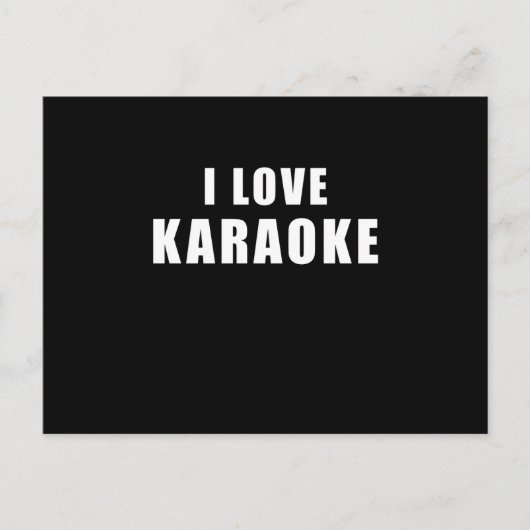 カラオケが大好き - 歌のギフト ポストカード (正面)