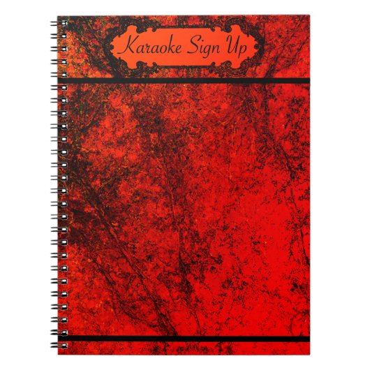 カラオケのサインアップ ノートブック (正面)
