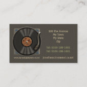 カラオケのレコードのロゴの名刺 名刺 (裏面)