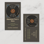 カラオケのレコードのロゴの名刺 名刺 (正面/裏面)