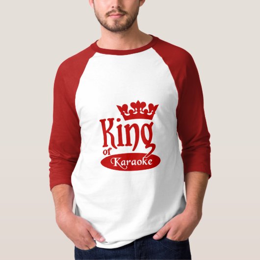 カラオケのワイシャツの王-スタイル及び色を選んで下さい Tシャツ (正面)