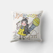 カラオケの女の子 クッション (裏面)