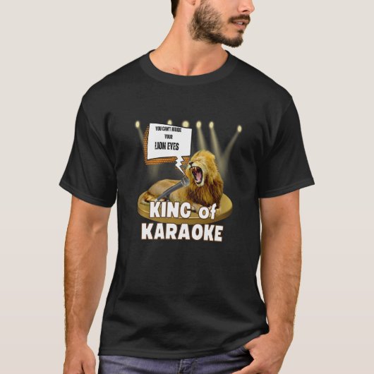 カラオケの王が獅子目を歌う Tシャツ (正面)