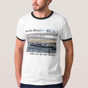 カラオケのMannyの桟橋「50のメンズワイシャツ Tシャツ