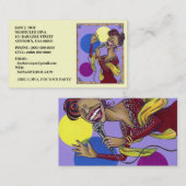 カラオケは歌うパーティーの花型女性歌手の名刺を歌います 名刺 (正面/裏面)