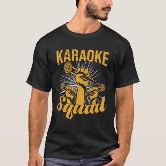 カラオケを歌うカラオケ歌唱団 Tシャツ (正面)