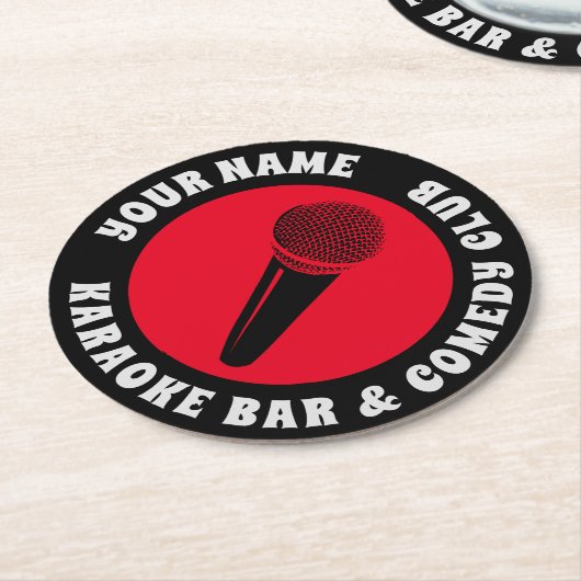 カラオケカスタムバーやコメディークラブパーティー ラウンドペーパーコースター (アングル)