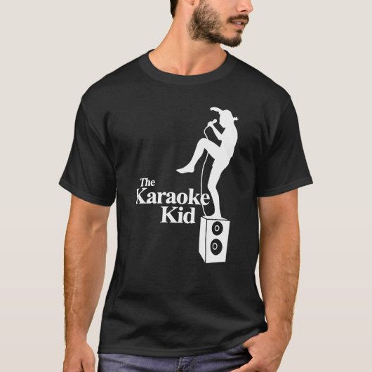 カラオケキッド 楽しい音楽少年 Tシャツ (正面)