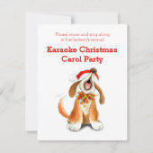 カラオケクリスマスカロールパーティの招待状 招待状 (正面)