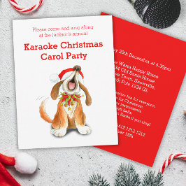 カラオケクリスマスカロールパーティの招待状 招待状