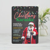 カラオケクリスマスホリデーパーティー招待状 招待状 (スタンド正面)