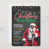 カラオケクリスマスホリデーパーティー招待状 招待状 (正面)