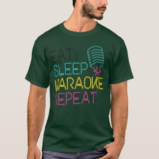 カラオケシンガー 80年代 レトロ 食事 寝る 友達 Tシャツ