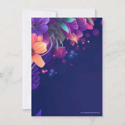 カラオケダンスパーティー社会誕生会 招待状 (裏面)