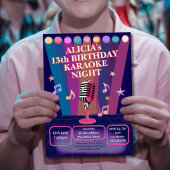 カラオケナイトパーティー10代の誕生日10代の若者 招待状