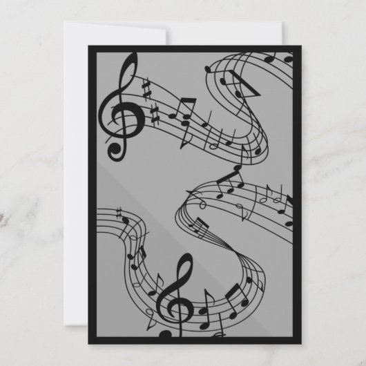 カラオケナイト誕生日招待状カード (裏面)