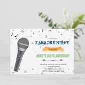 カラオケナイト誕生日招待状 招待状 (スタンド正面)