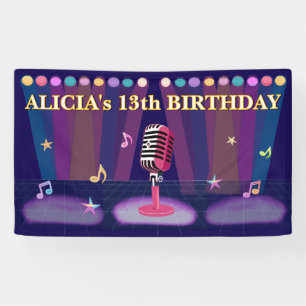 カラオケナイト13th誕生日パーティー 横断幕