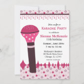 カラオケナイト 招待状 (正面)