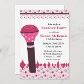 カラオケナイト 招待状 (正面/裏面)