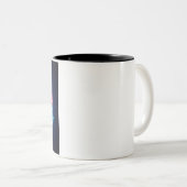 カラオケネオン照明曲語アートワード文字 ツートーンマグカップ (正面右)