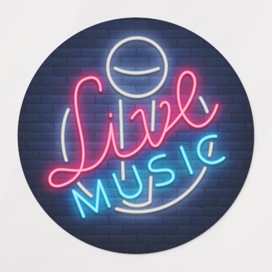 カラオケネオン照明曲語アートワード文字 ラベル (デザイン1)