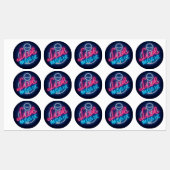 カラオケネオン照明曲語アートワード文字 ラベル (シート)