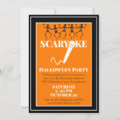 カラオケハローウィンパーティスケルトンカスタム 招待状 (正面)