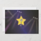 カラオケバースデーパーティーのダンススターフォト 招待状 (裏面)