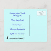カラオケバースデーパーティ招待状、はがき インビテーションポストカード (裏面)