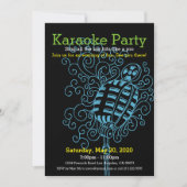 カラオケパーティの招待状グリルアイコン 招待状 (正面)