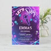 カラオケパーティーのご招待 招待状 (スタンド正面)