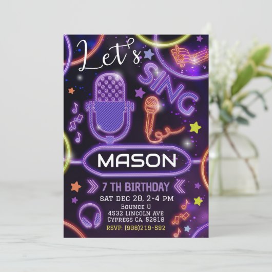 カラオケパーティーへのご招待!ミュージックカラオケパーティーです! 招待状 (スタンド正面)