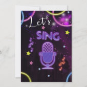 カラオケパーティーへのご招待!ミュージックカラオケパーティーです! 招待状 (裏面)