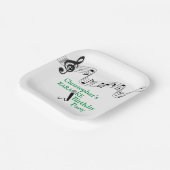 カラオケパーティーミュージカルスケールマイクイエローテープ ペーパープレート (傾斜あり)