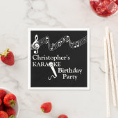 カラオケパーティーミュージカルスケールマイク スタンダードカクテルナプキン (インサイチュ)