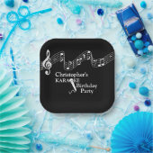 カラオケパーティーミュージカルスケールマイク ペーパープレート (パーティー)